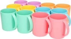 Merkloos 12x Gekleurde Drinkbekers/mokken Kunststof 350 Ml - Limonade Bekers - Campingservies/picknickservies -Home-Keuken 1200x663 3