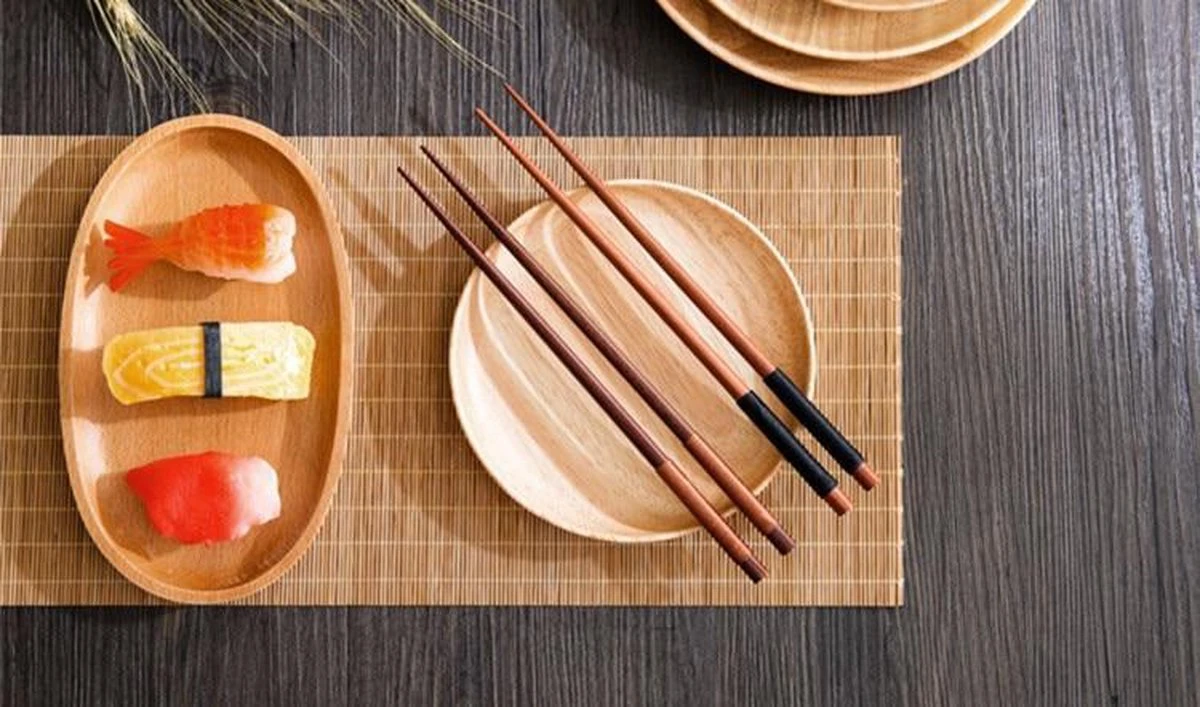 Merkloos Handgemaakte Japanse Eetstokjes - Chestnut 5 Merkloos Handgemaakte Japanse Eetstokjes - Chestnut - Afbeelding 3