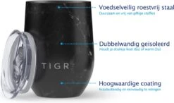 TIGR The Combo - Voordeelset Minimalist Thermosfles En Cup Warmhoudbeker - 500ml - Zwart Marmer -Home-Keuken 1200x710 3
