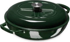 Navaris Gietijzeren Stoofpan Met Deksel- 3,5 Liter Gietijzeren Ovenschaal Van Email - Geschikt Voor Alle Warmtebronnen - Groen -Home-Keuken 1200x716