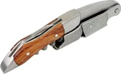 Merkloos Luxe Kelnersmes - Natuurlijk Hout - Roestvrij Staal Met Gesleufde Groef - Wijnopener - Sommeliersmes -Home-Keuken 1200x734