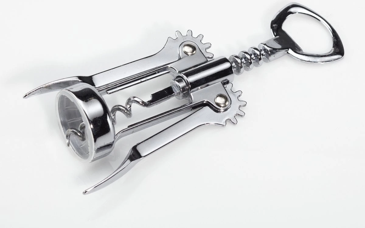Bieropener - Kurkentrekker - Wijnopener - Wine Opener - Cave & Garden - RVS - Wijn Accessoires - 2 In 1 Tool 4 Bieropener - Kurkentrekker - Wijnopener - Wine Opener - Cave & Garden - RVS - Wijn Accessoires - 2 In 1 Tool - Afbeelding 2