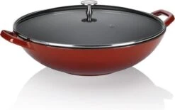 Wokpan Gietijzer Rood, 36 Cm - Kela | Calido -Home-Keuken 1200x755