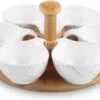 Hapjes Tapas Draaiplateau Hout Met Wit Melamine Schaaltjes - Serveerplank Borrelplank -Home-Keuken 1200x766 1