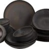 Palmer Serviesset Houston Stoneware 6-persoons 24-delig Zwart Grijs -Home-Keuken 1200x771 2