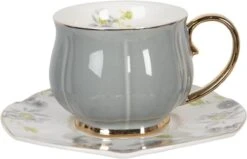 Clayre & Eef Kop En Schotel Set Van 6 250 Ml Meerkleurig Porselein Rond Bloemen Servies Cadeau Voor Haar Cappuccino -Home-Keuken 1200x772 2