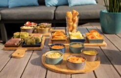 Cosy & Trendy Serveerplank Bamboe Dia 25 Cm Met 5x Luxe Hapjes/saus/tapas Schaaltjes -Home-Keuken 1200x778 3