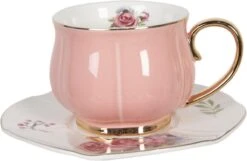 Clayre & Eef Kop En Schotel Set Van 6 250 Ml Meerkleurig Porselein Rond Bloemen Servies Cadeau Voor Haar Cappuccino -Home-Keuken 1200x783 4