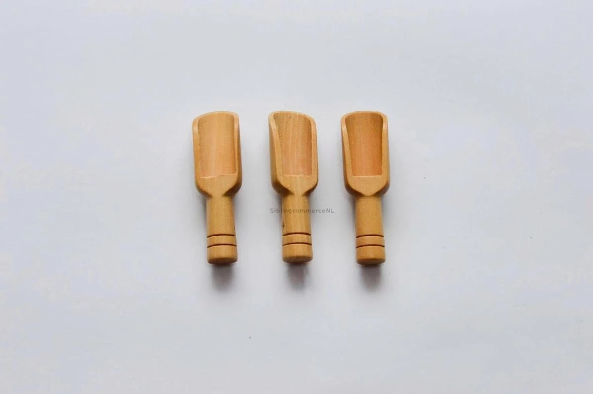 MINI Lepeltjes - 3 Stuks - Houten Lepeltjes - Lepels Voor Kruiden En Thee - Doseerlepel- 5 MINI Lepeltjes - 3 Stuks - Houten Lepeltjes - Lepels Voor Kruiden En Thee - Doseerlepel- - Afbeelding 3