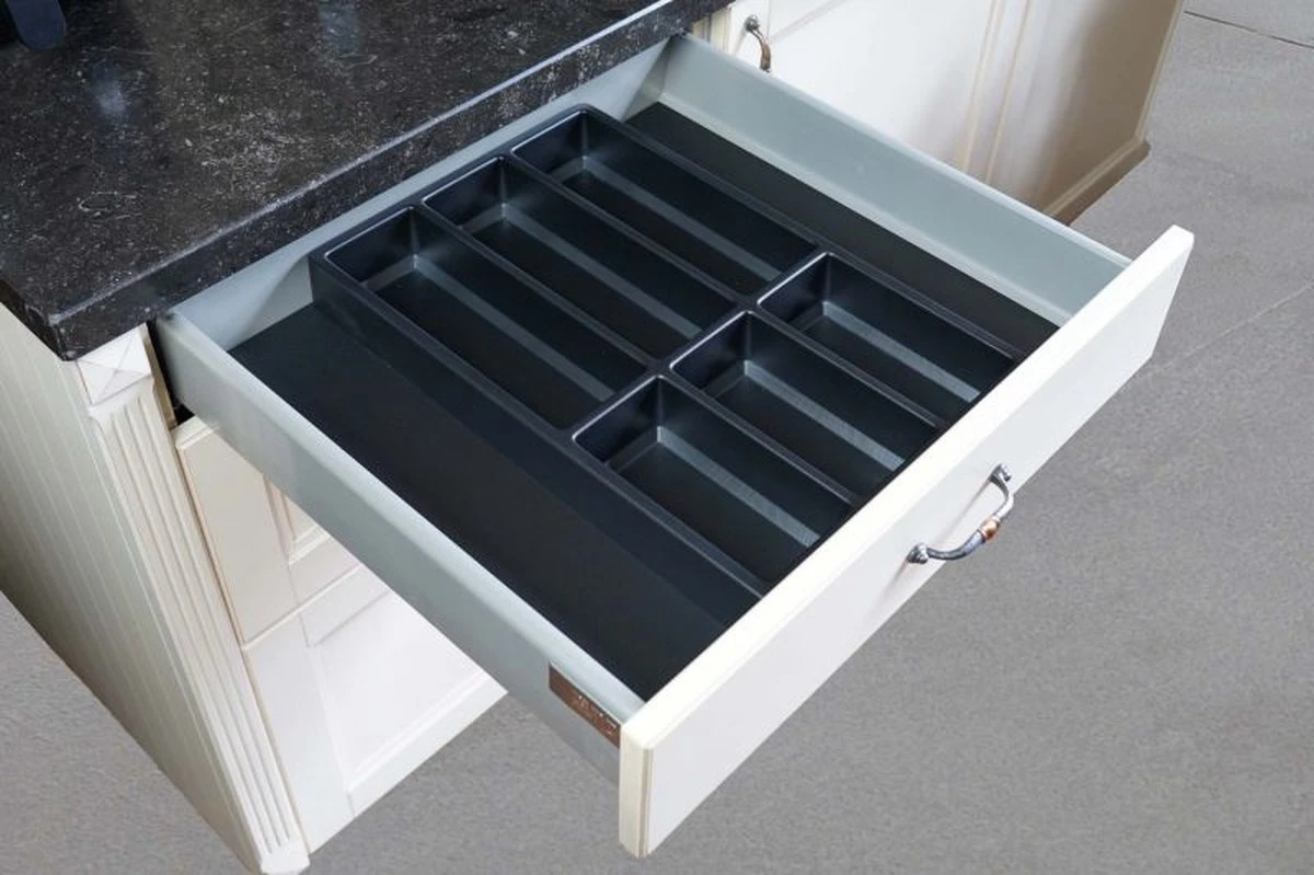 Culinorm Bestekbak - Besteklade - Incl. Antislipmat Met 1 Carbon Black Cassette - 53 Cm Breed X 47 Cm Diep 3 Culinorm Bestekbak - Besteklade - Incl. Antislipmat Met 1 Carbon Black Cassette - 53 Cm Breed X 47 Cm Diep