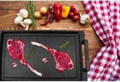 Eurolux Teppanyaki Plaat Met Grepen - 41 X 24 X 2.5 Cm - Zwart - Aluminium - Geschikt Voor Alle Warmtebronnen -Home-Keuken 1200x815 3