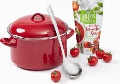 Stamppot / Soeppan, ø24cm, Rood Emaille, Voccelli 7 Stamppot / Soeppan, ø24cm, Rood Emaille, Voccelli -Home-Keuken 1200x836 1