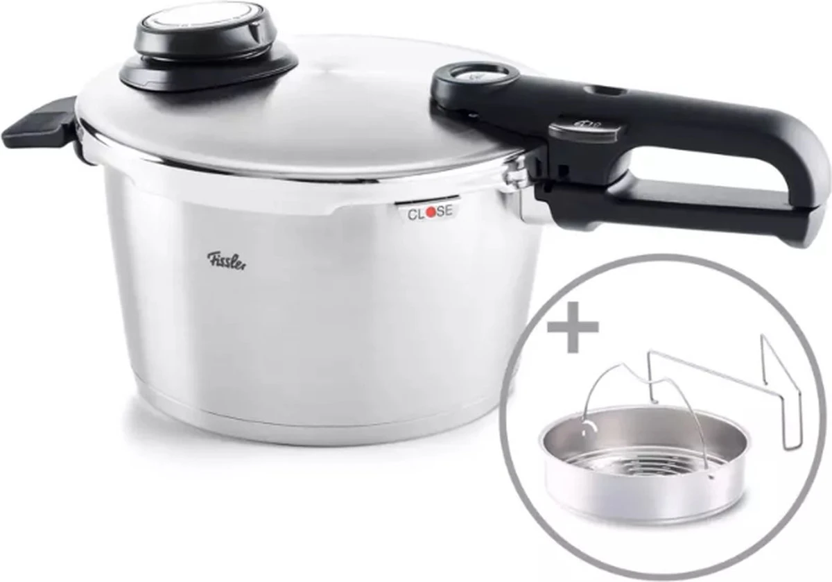Fissler Vitavit Premium Snelkookpan Met Inzet - 4,5L 3 Fissler Vitavit Premium Snelkookpan Met Inzet - 4,5L