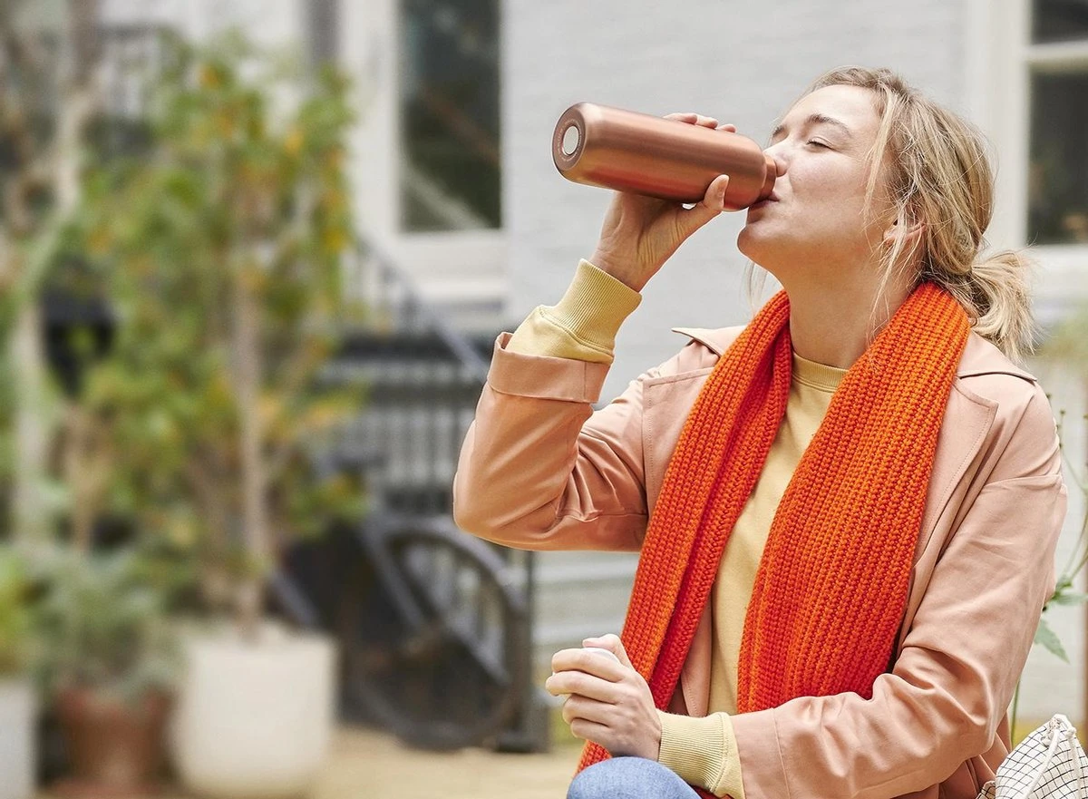 Mepal – Isoleerfles Ellipse 500 Ml – Houdt Je Drankje 12 Uur Warm En 24 Uur Koud – Rose Gold – Geschikt Voor Bruiswater – Thermosfles – Lekdicht 7 Mepal – Isoleerfles Ellipse 500 Ml – Houdt Je Drankje 12 Uur Warm En 24 Uur Koud – Rose Gold – Geschikt Voor Bruiswater – Thermosfles – Lekdicht - Afbeelding 5