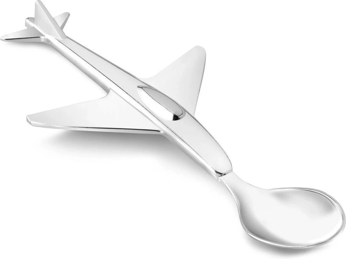 Zilverstad - Kinderlepel Vliegtuig Verzilverd 3 Zilverstad - Kinderlepel Vliegtuig Verzilverd