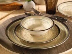 Kutahya Porselein Nano Krem Serviesset (24 Delig) 6 Personen - Sari