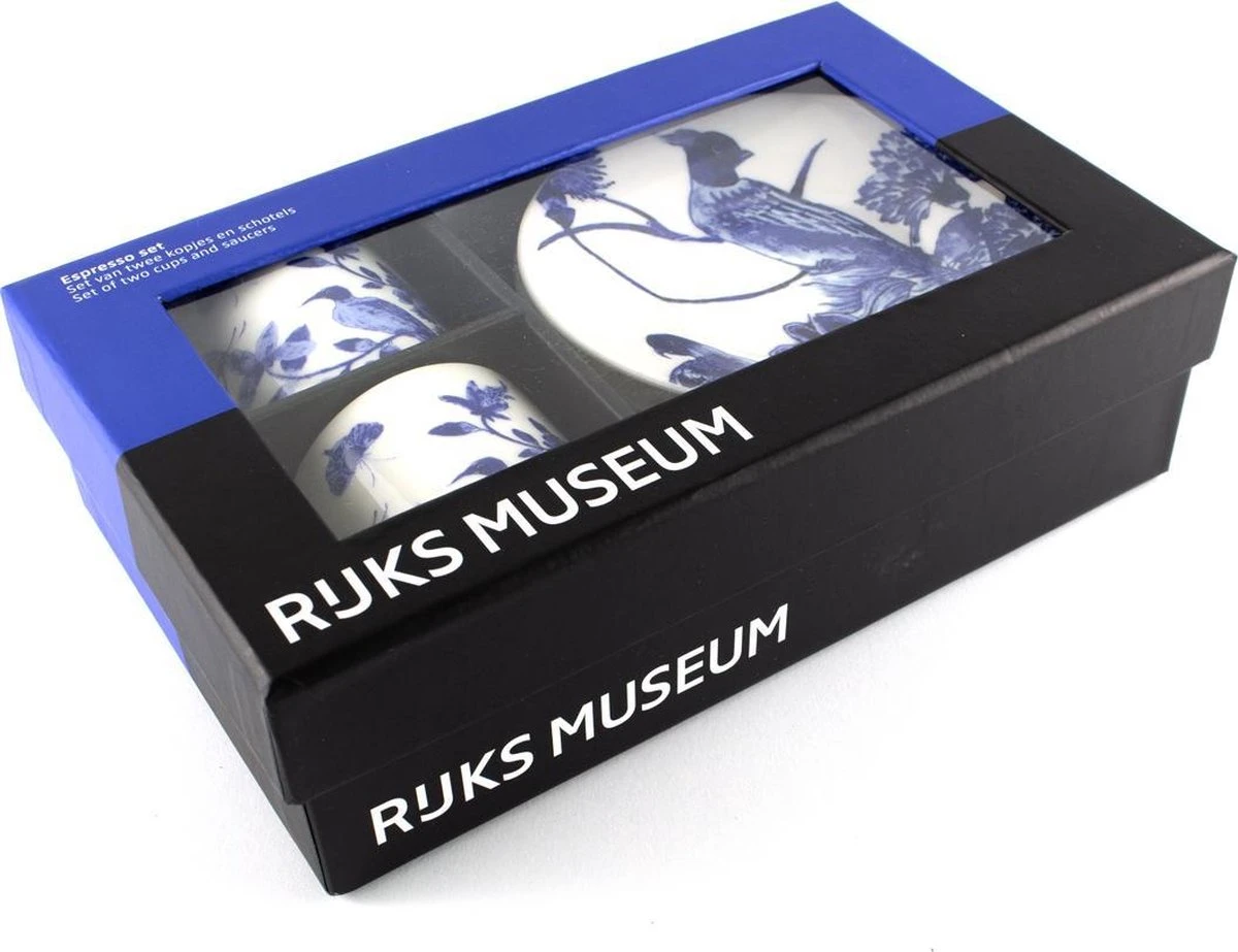 Espresso Set, Delfts Blauwe Vogels, Rijksmuseum 6 Espresso Set, Delfts Blauwe Vogels, Rijksmuseum - Afbeelding 4