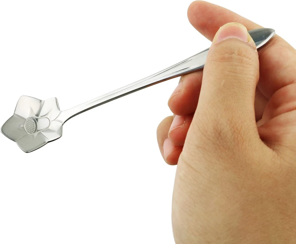 Fako Bijoux® - Bloemen Lepels Set - Theelepel / Koffielepel - 12cm - Zilver - 8 Stuks 5 Fako Bijoux® - Bloemen Lepels Set - Theelepel / Koffielepel - 12cm - Zilver - 8 Stuks - Afbeelding 3