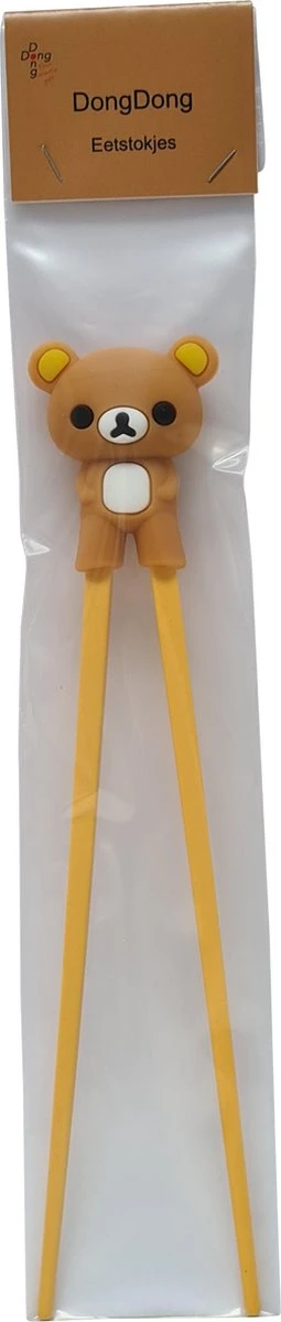 DongDong - Eetstokjes Voor Kinderen - Beer Motief - 22.5 Cm - Bruin 6 DongDong - Eetstokjes Voor Kinderen - Beer Motief - 22.5 Cm - Bruin - Afbeelding 4
