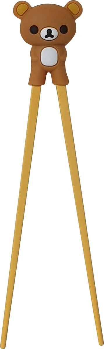 DongDong - Eetstokjes Voor Kinderen - Beer Motief - 22.5 Cm - Bruin 3 DongDong - Eetstokjes Voor Kinderen - Beer Motief - 22.5 Cm - Bruin