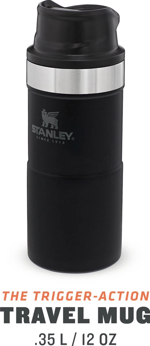 Stanley Trigger-Action Travel Mug 0.47L - Thermosfles - Matt Black 15 Stanley Trigger-Action Travel Mug 0.47L - Thermosfles - Matt Black - Afbeelding 13