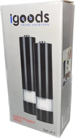 IGOODS Keramiek Elektrische Pepermolen En Zoutmolen - Pepermolen - Zoutmolen - 2 Stuks - Zwart 7 IGOODS Keramiek Elektrische Pepermolen En Zoutmolen - Pepermolen - Zoutmolen - 2 Stuks - Zwart -Home-Keuken 650x1200 2