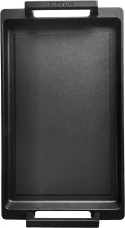 Eurolux Teppanyaki Plaat Met Grepen - 41 X 24 X 2.5 Cm - Zwart - Aluminium - Geschikt Voor Alle Warmtebronnen -Home-Keuken 658x1200