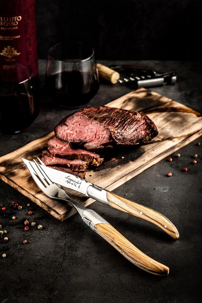 Laguiole Style De Vie Vorken Luxury Line - 6-delig - Olijfhout 9 Laguiole Style De Vie Vorken Luxury Line - 6-delig - Olijfhout - Afbeelding 7