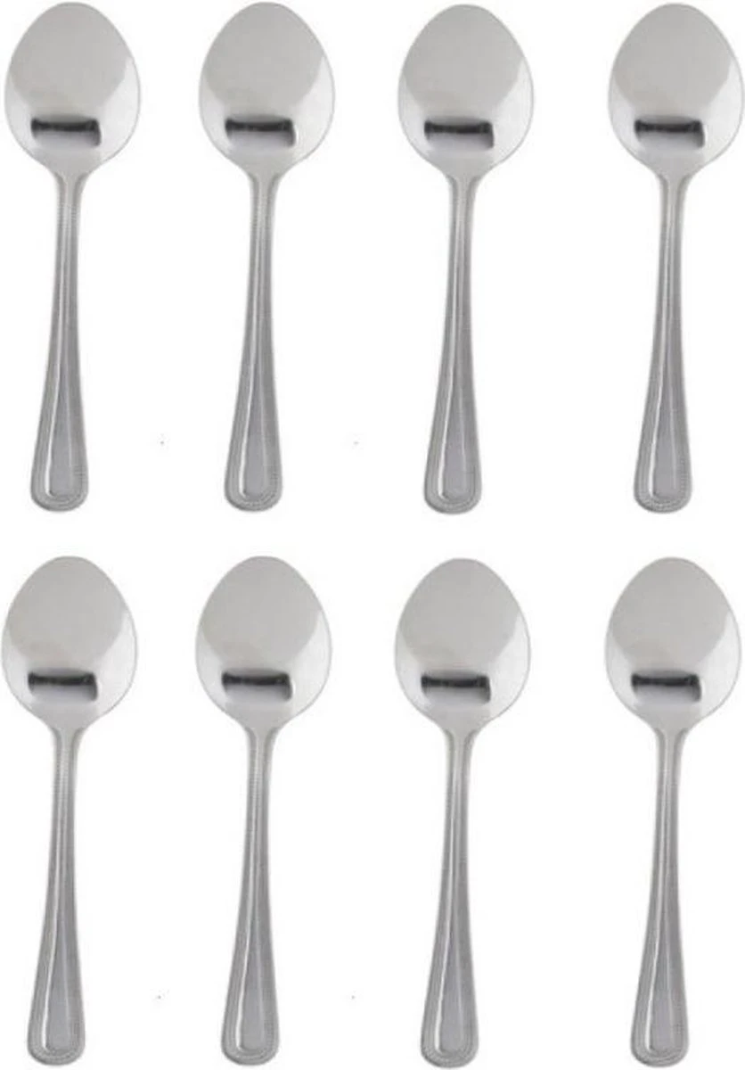 Merkloos 8x Stuks Sierlijke Grote Thee/dessertlepeltjes - Bestek - 15 Cm Van RVS 3 Merkloos 8x Stuks Sierlijke Grote Thee/dessertlepeltjes - Bestek - 15 Cm Van RVS