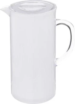 Sapkan/schenkkan Karaf Met Deksel 1950 Ml Transparant - Formaat: 18 X 10,5 X 25 Cm - Materiaal: Kunststof