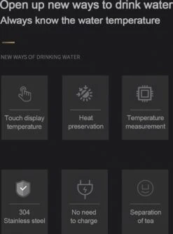 Slimme Thermosfles Met LCD Temperatuur Display - Curver Isolatiefles 0,5 Liter - Dubbelwandige Thermosfles - Thermosbeker - Isoleerfles - Thermoskan - Travel Mug - Bidon Drinkfles - Koffiebeker - Drinkflessen - RVS - Smart Thermos - Metaal -Home-Keuken 885x1200