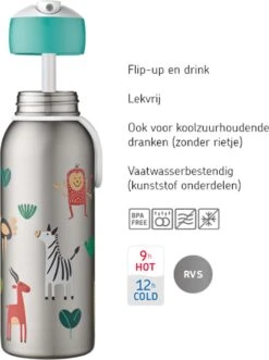 Mepal – Isoleerfles Flip-up Campus – Unicorn – Waterfles Met Rietje – Houdt Je Drankje Tot 9 Uur Warm En 12 Uur Koud – Drinkfles Voor Kinderen – Thermosfles -Home-Keuken 896x1200 3