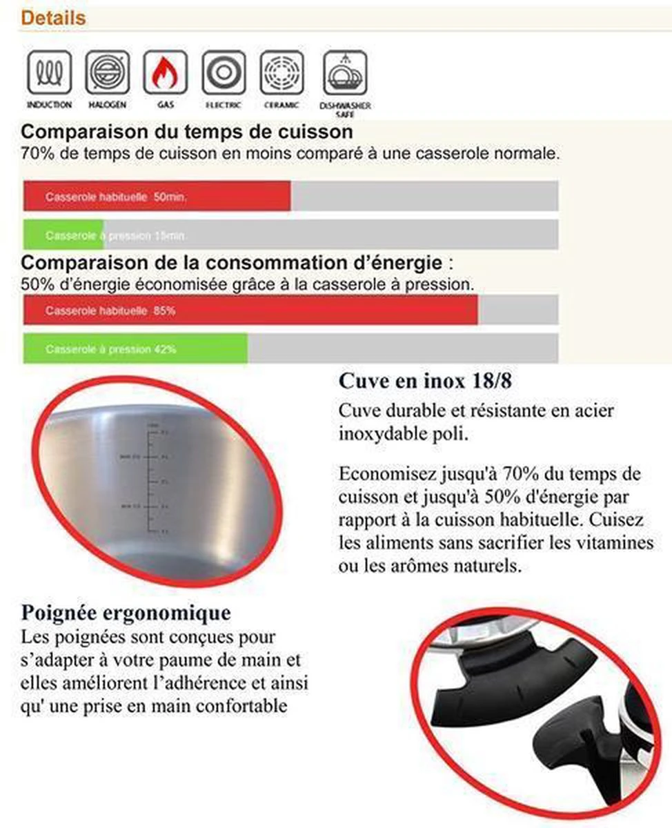 Royalty Line RL-PS8 - Snelkookpan - RVS - 8L - Alle Warmtebronnen 6 Royalty Line RL-PS8 - Snelkookpan - RVS - 8L - Alle Warmtebronnen - Afbeelding 4